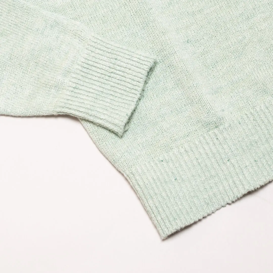 Inis Meain Crewneck Sweater Size M Light Mint Green Linen