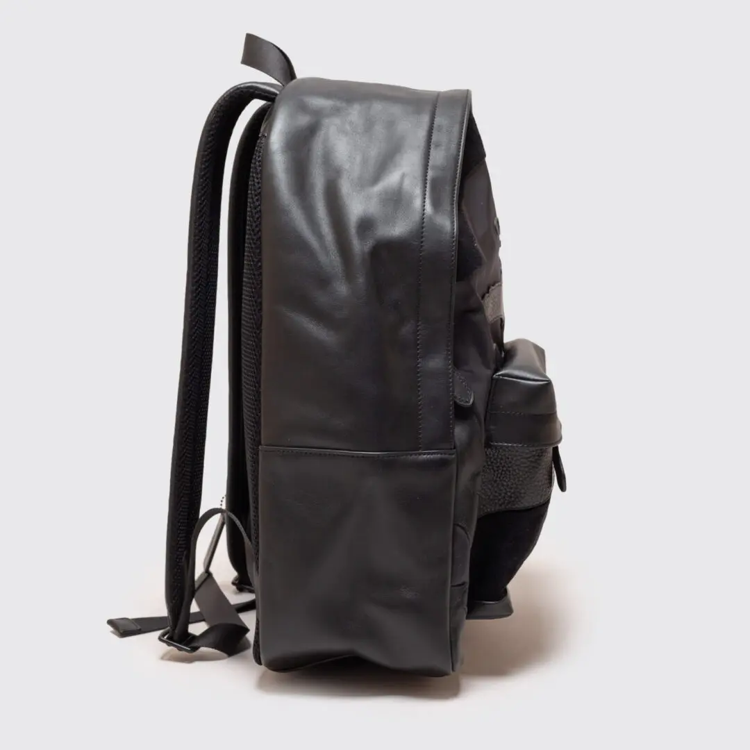 Coach Charles Backpack Black Leather/Mixed Tonal Camo Bag