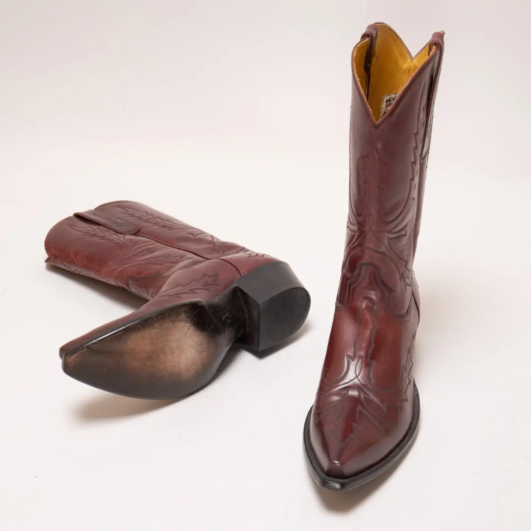 Back at the Ranch Santa Fe Western Boot Size 9 Men Oxblood Cowboy