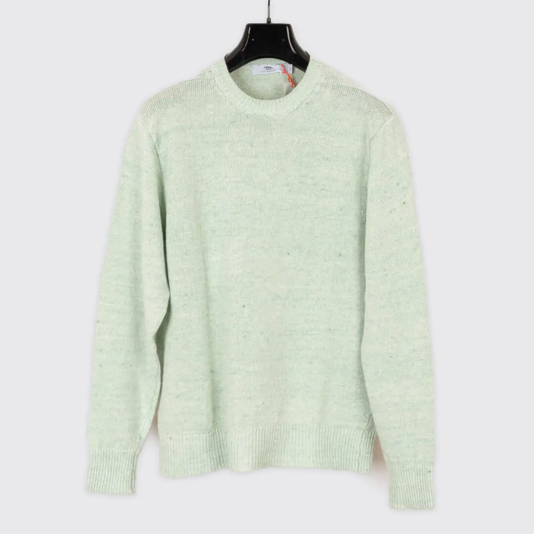 Inis Meain Crewneck Sweater Size M Light Mint Green Linen