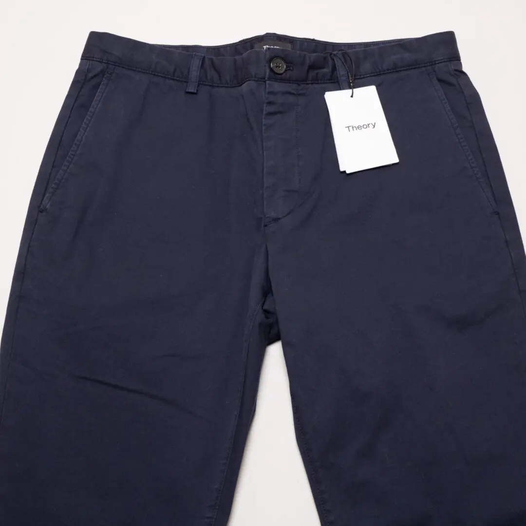 Theory Chino Pant W32 Men Baltic Blue Zaine GD Patton Plus 2