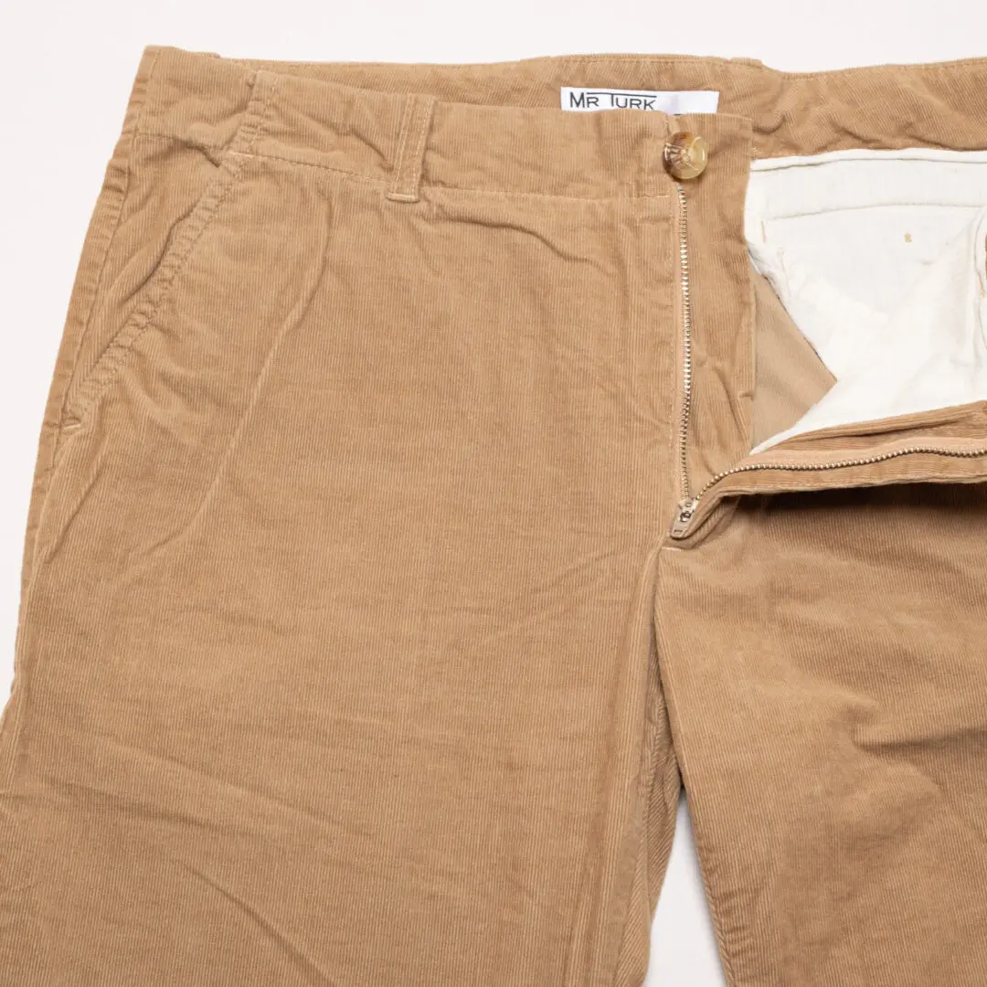 Mr. Turk Pants W34 L30 Men Beige Pinwale Corduroy Made in U.S.A.