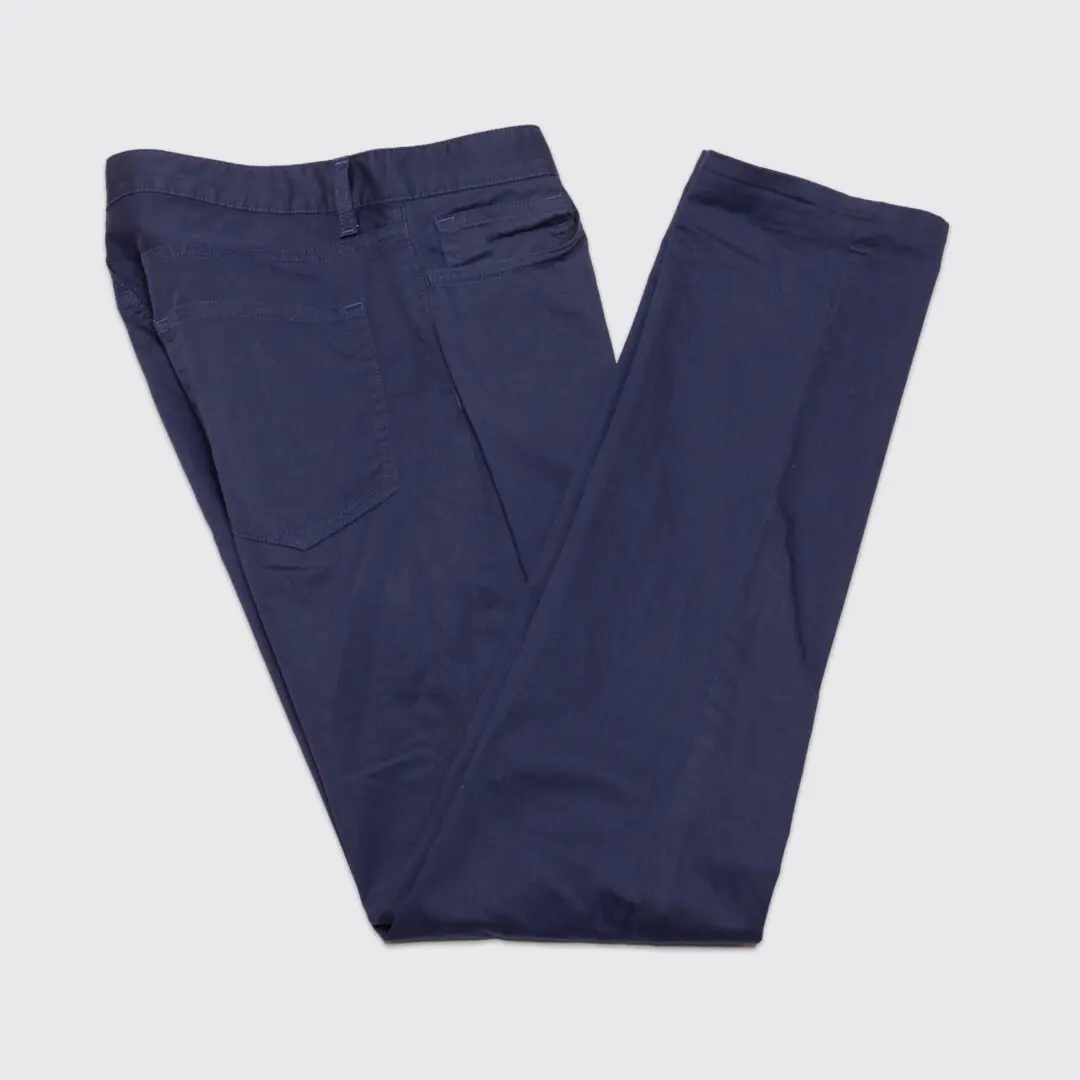 Theory Haydin 5-Pocket Pants W31 Navy Blue Stretch Cotton Chino