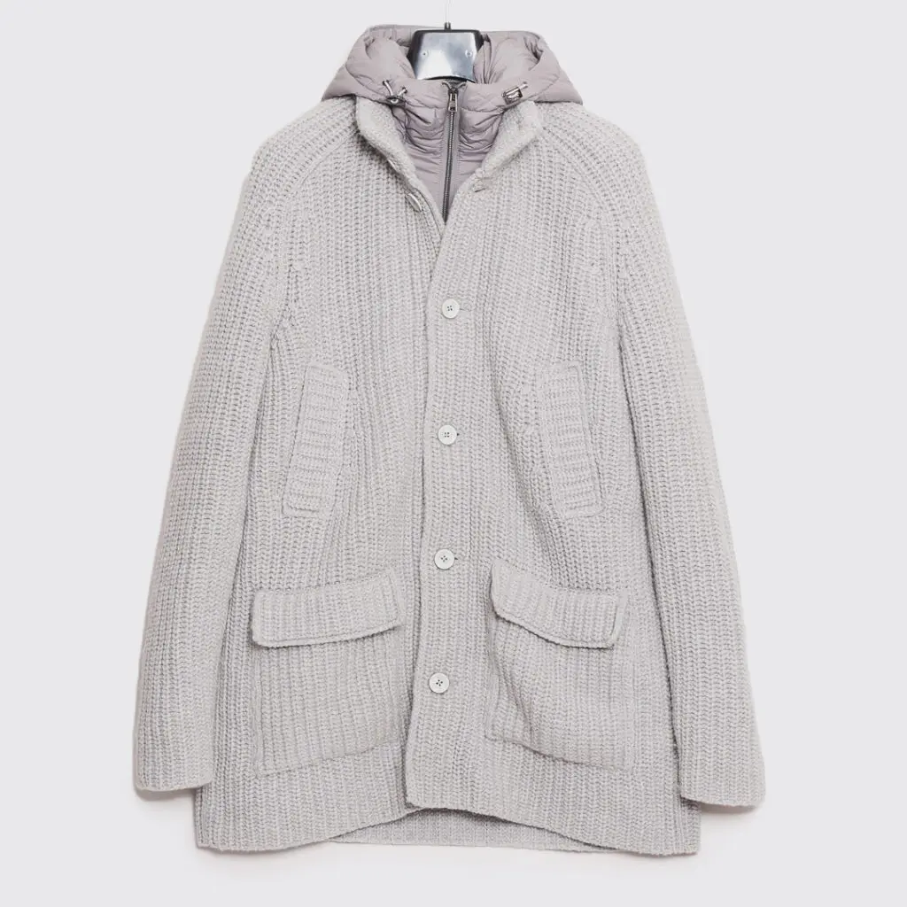 Gray knit Sorano jacket by Herno