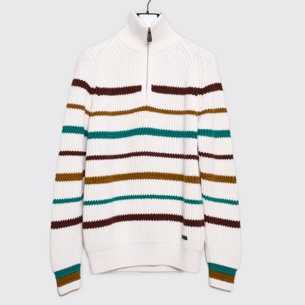 Loro Piana striped sweater with zipper