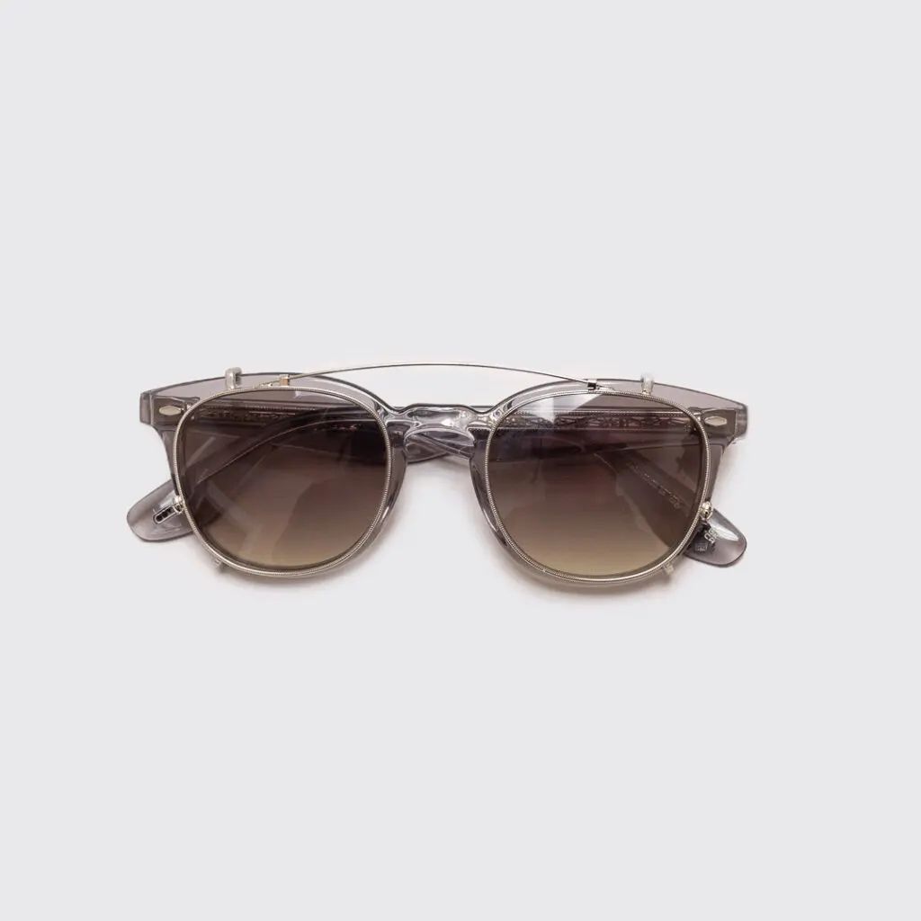 Brunello Cucinelli Oliver Peoples collaboration, Jep model sunglasses, workman gray