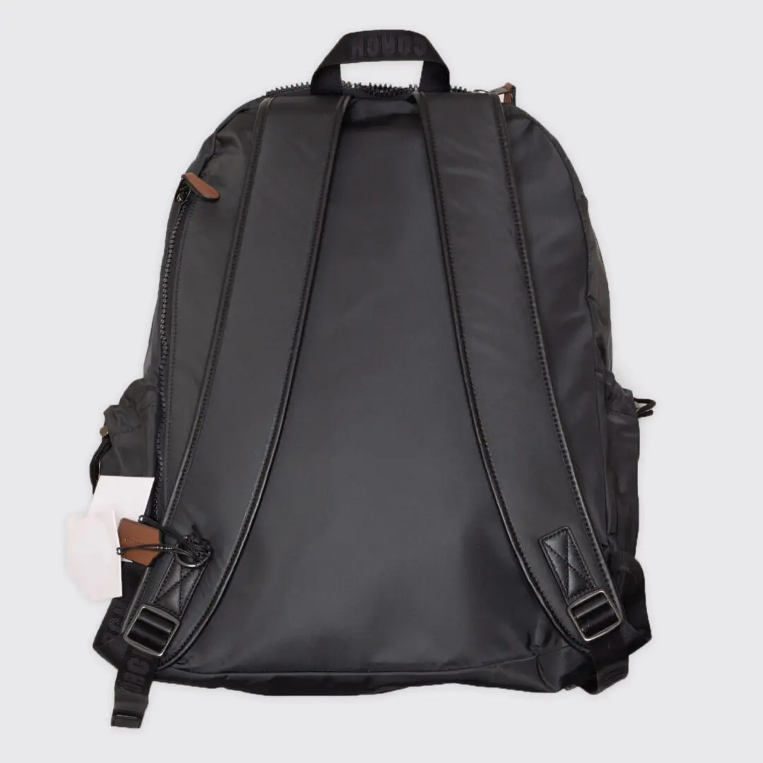 Coach Max Backpack Black Recycled Nylon Designer Daypack