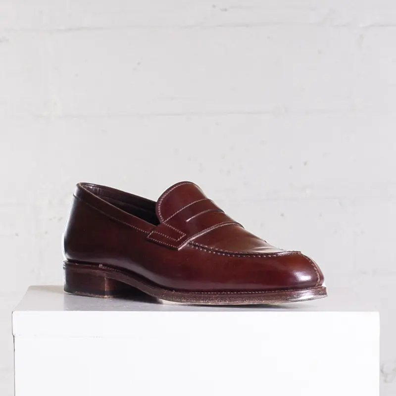 Carmina Mallorca shoes, shell cordovan penny loafer