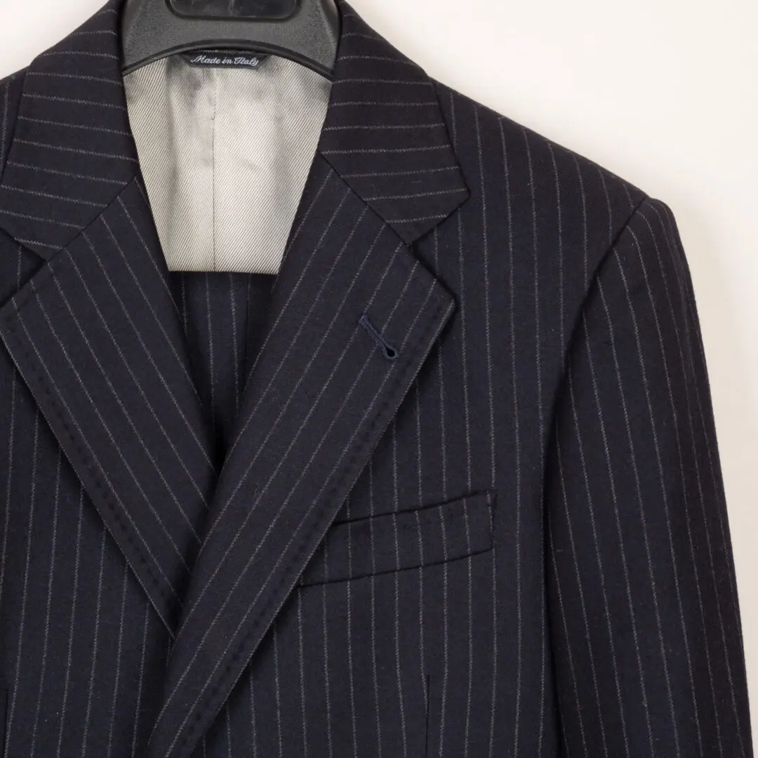 Duca Sartoria Suit Size 36 Blue Loro Piana Wool Cashmere Flannel