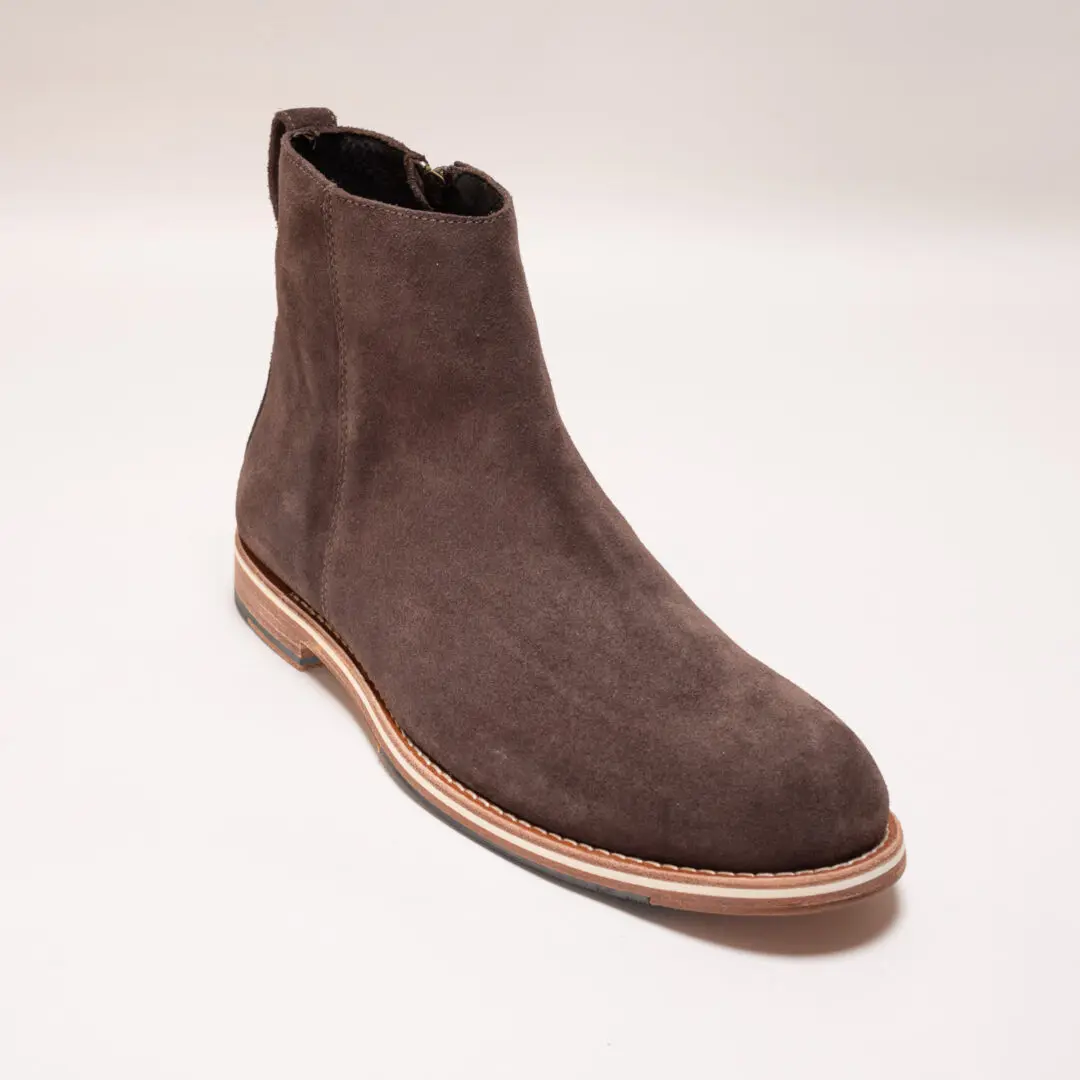 Helm Pablo Dress Boot Size 12 Chocolate Balthazar Suede Zipper