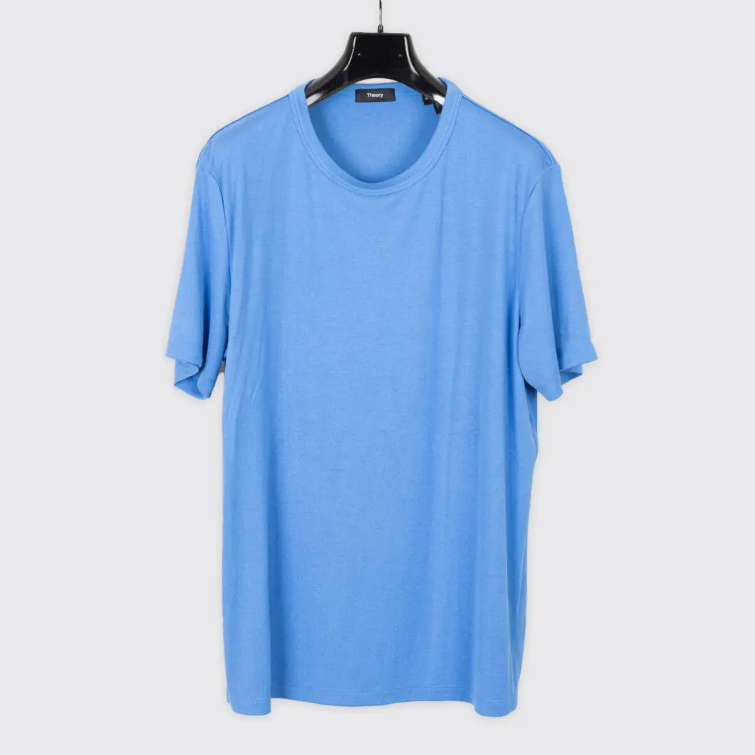 Theory Size XL Essential Tee Anemone Modal Jersey Powder Blue