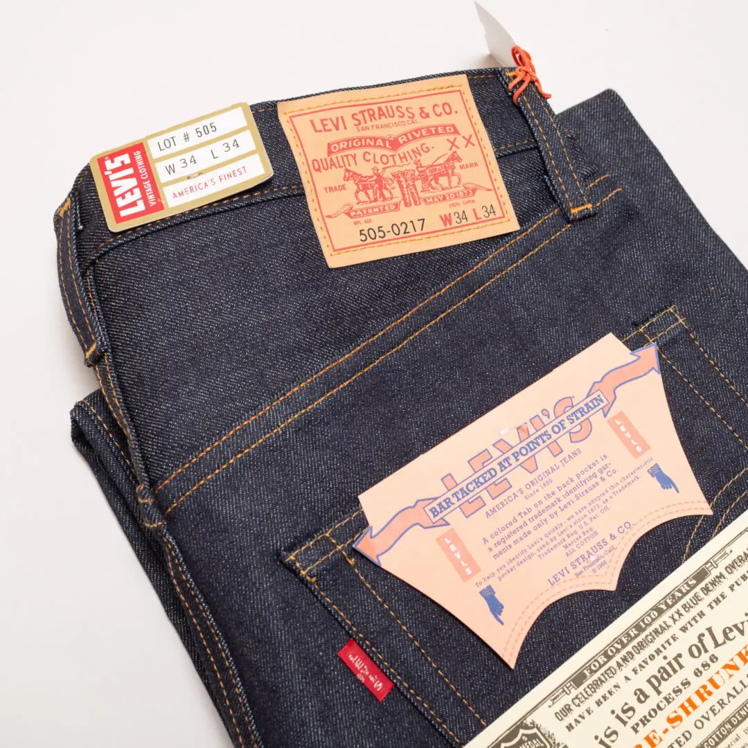 LEVI'S Vintage Clothing 505-0217 Jeans Size W34 L34 Made in Japan