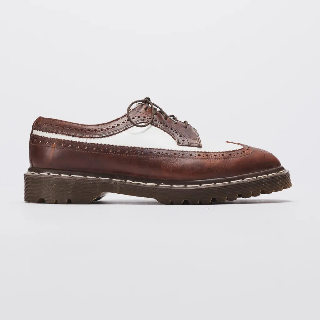 Vintage wingtip shoes by Dr. Martens, brown and white