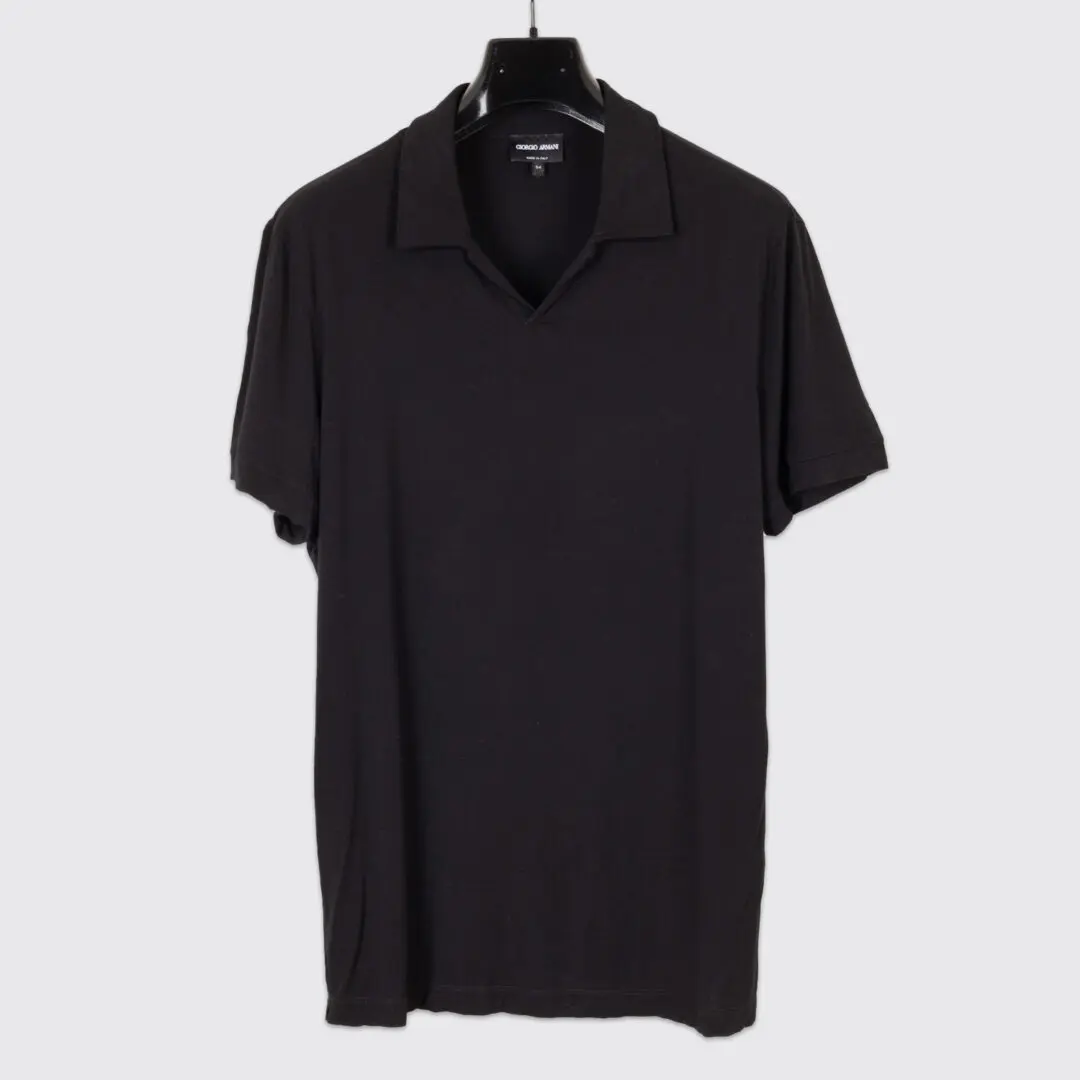 Giorgio Armani Size EU54 Stretch Viscose Short Sleeve Polo Shirt