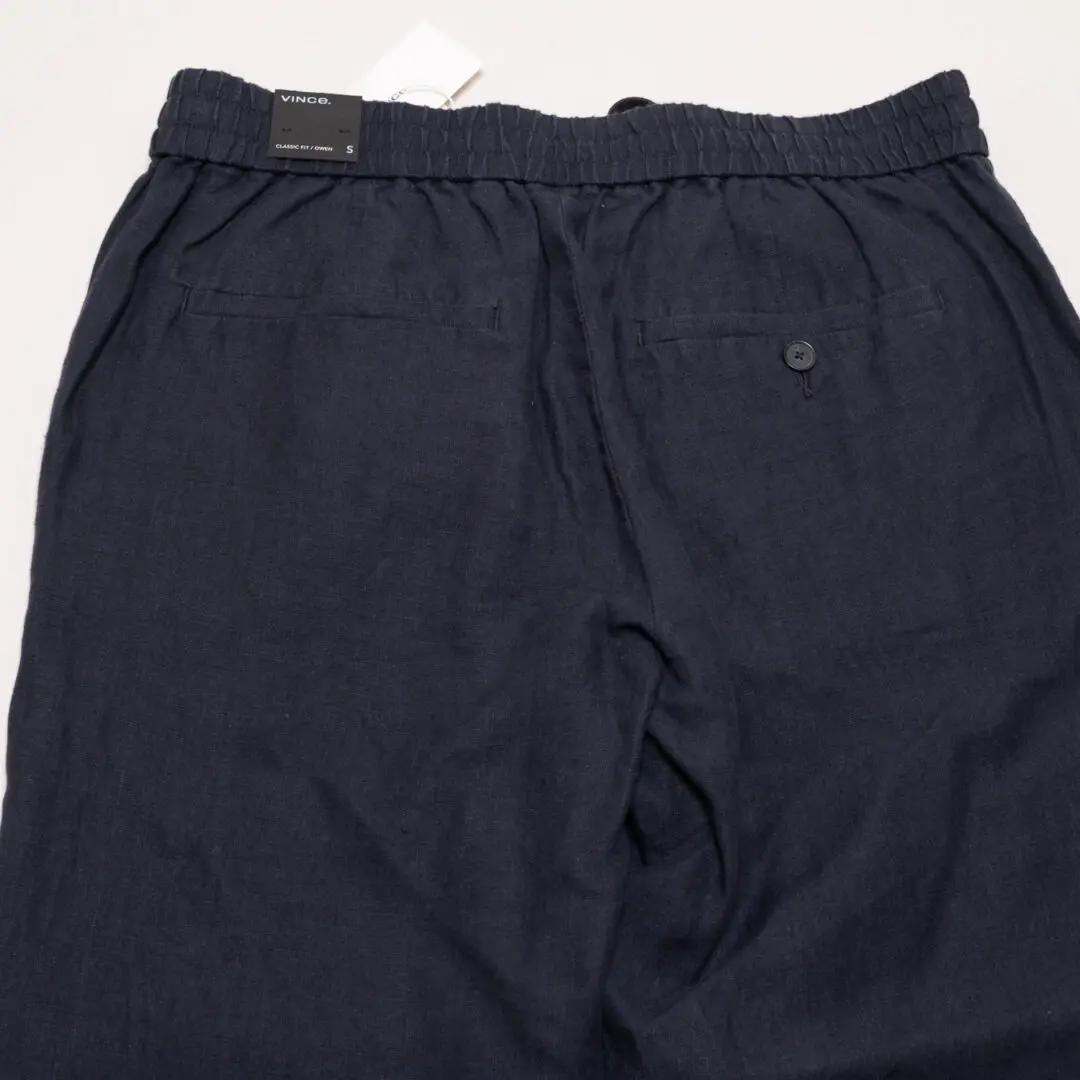 Vince Pants Size S Navy Blue Lightweight Hemp Classic Fit Owen