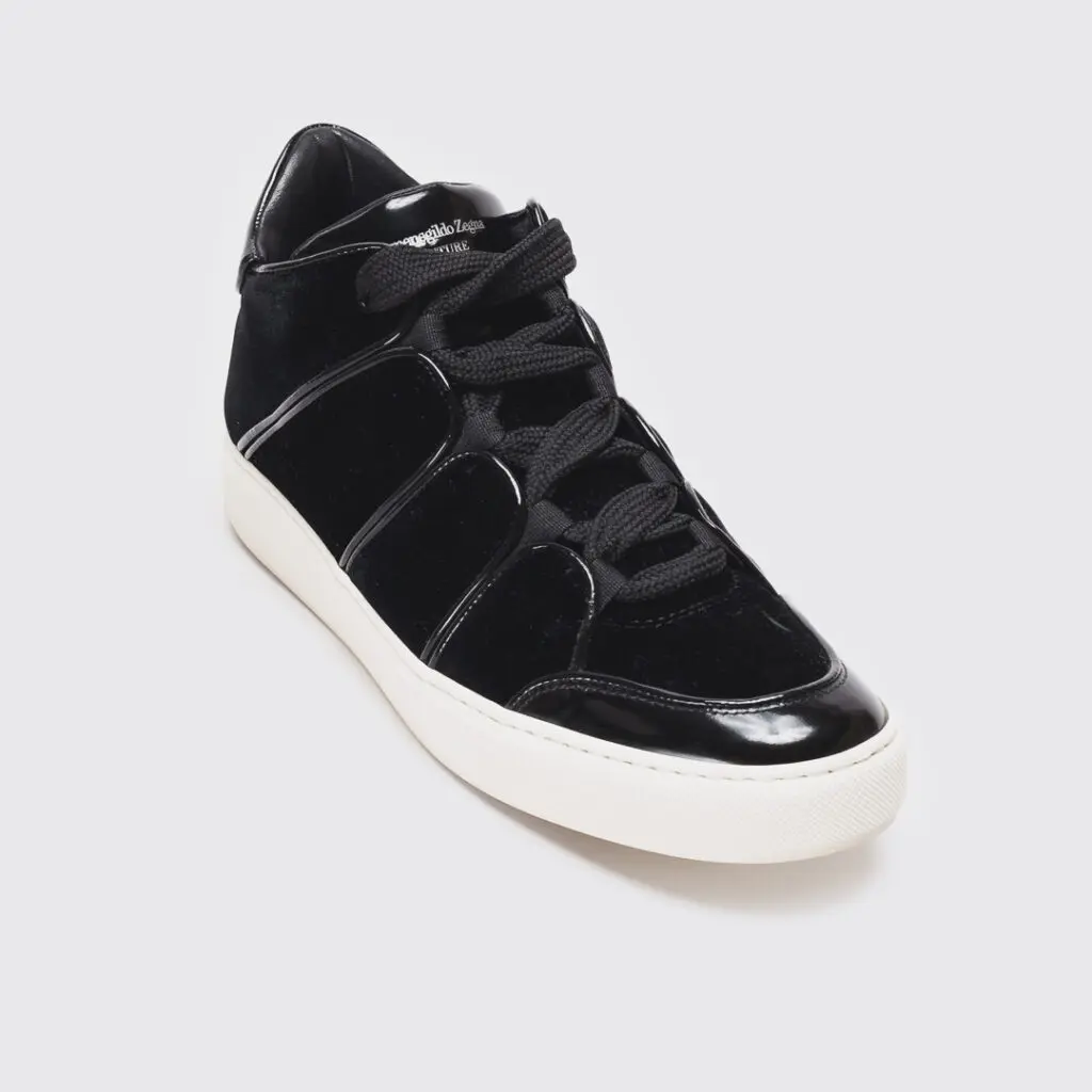 Black high top sneaker by Ermenegildo Zegna couture