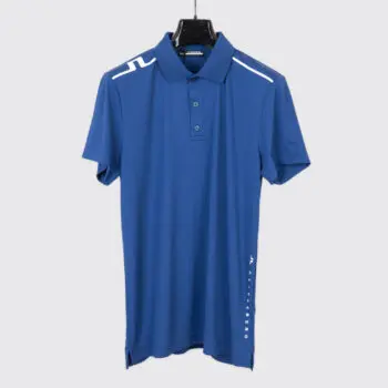 J.Lindeberg Lionel Regular Fit Polo Size M Estate Blue Golf Shirt