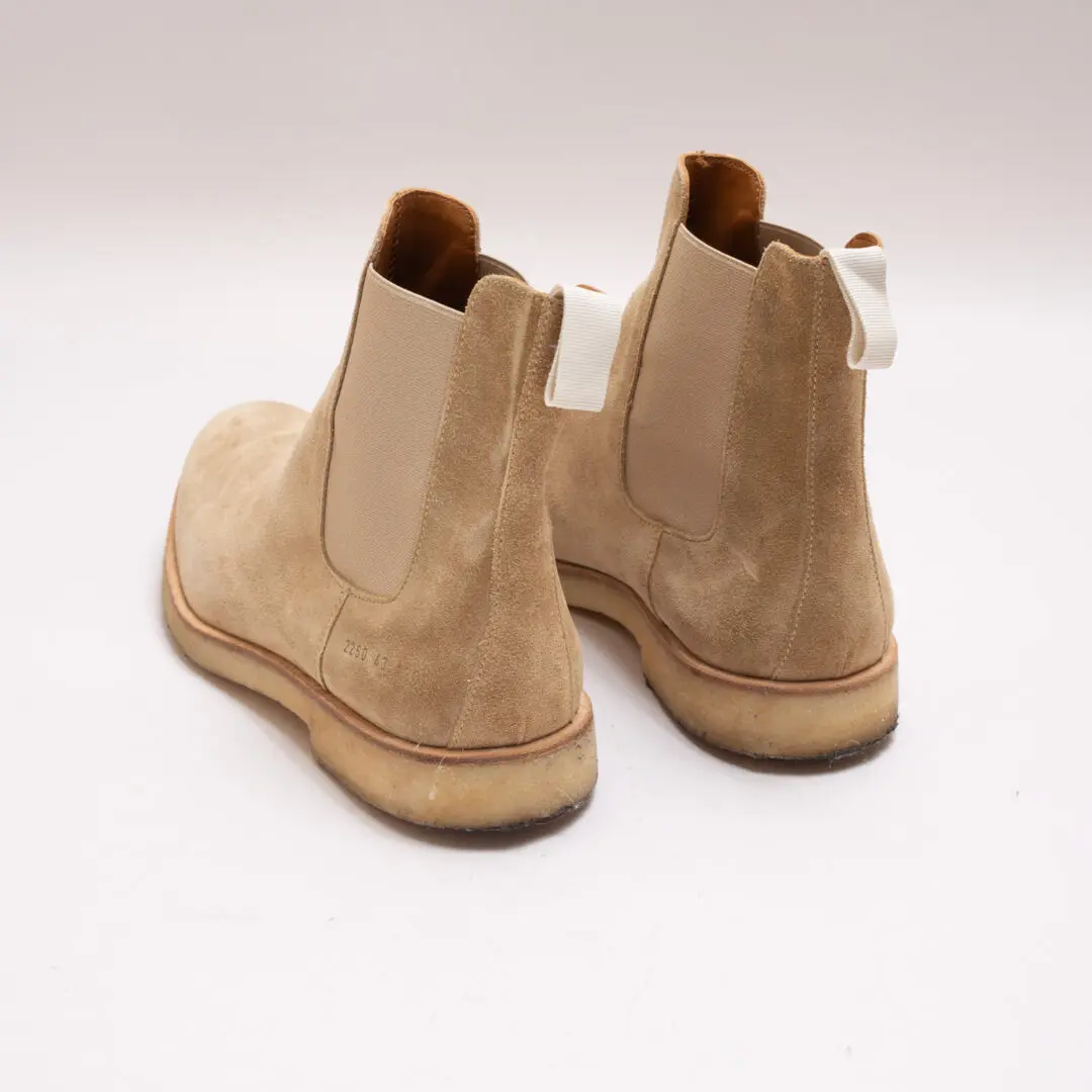 Common Projects Chelsea Boots Size EU43 Men Tonal Beige Suede