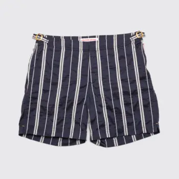 Orlebar Brown Swim Shorts W32 Classic Bulldog Navy Blue Stripes 4