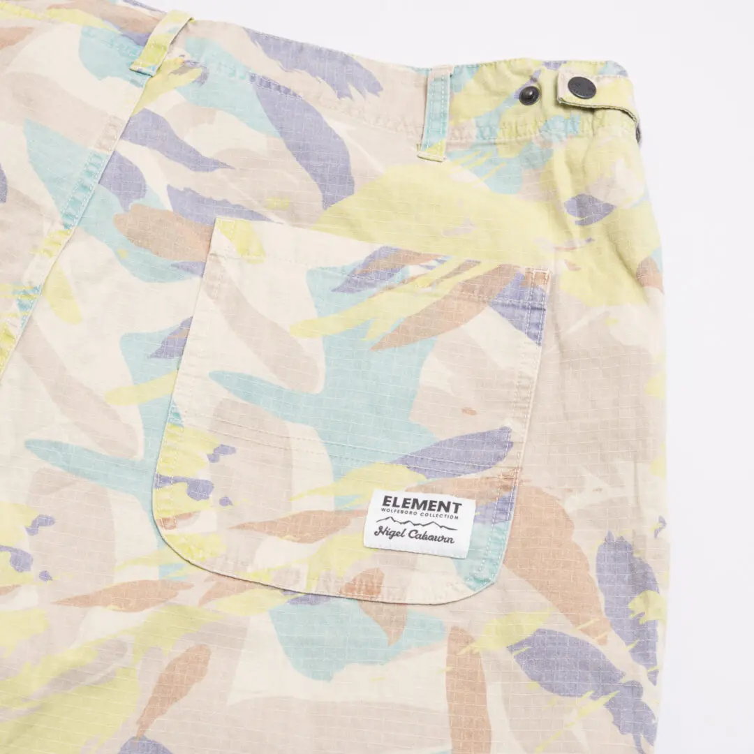 Nigel Cabourn x Element Wolfeboro Short W36 Men Light Wash Camo