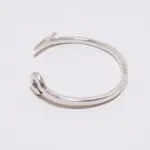 Miansai Fish Hook Cuff Bracelet Size S Polished Sterling Silver