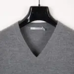 Vince Sweater Pewter Gray Size S Men Light Cashmere V Neck