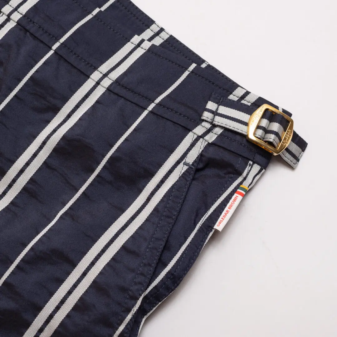 Orlebar Brown Swim Shorts W32 Classic Bulldog Navy Blue Stripes