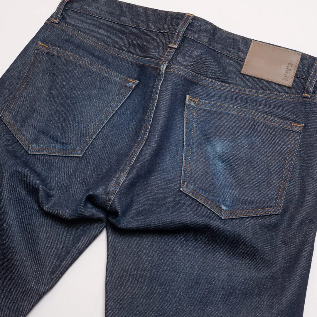 S.M.N. Studio Jean W31 Men the Finn Tapered Slim Stretch Selvedge