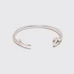 Miansai Fish Hook Cuff Bracelet Size S Polished Sterling Silver