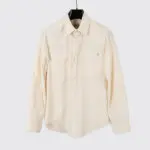 Ship John Townes Western Shirt Cream Size S Men Cotton Button Up