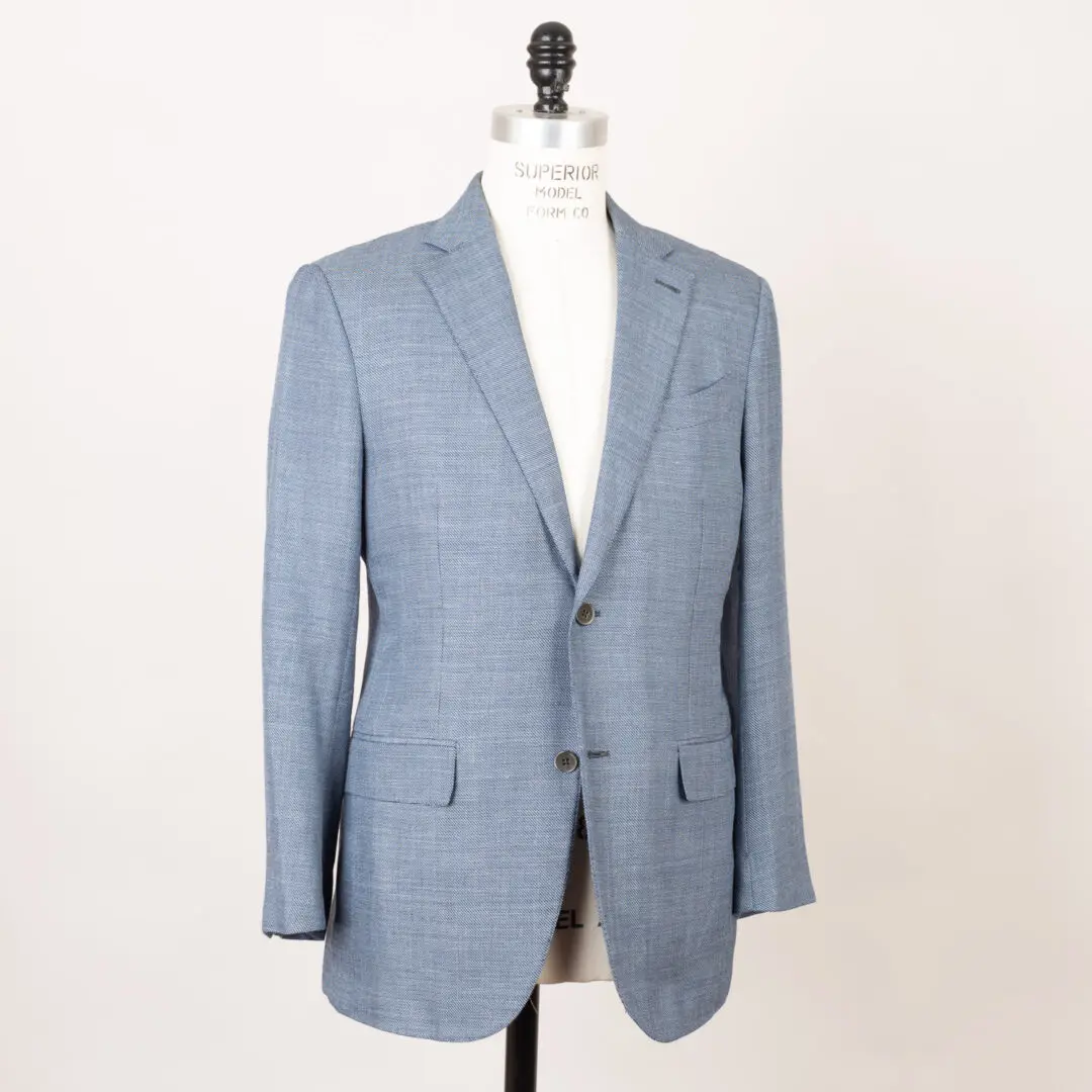 Ermenegildo Zegna Milano Easy Fit Jacket Size EU48 Steel Blue