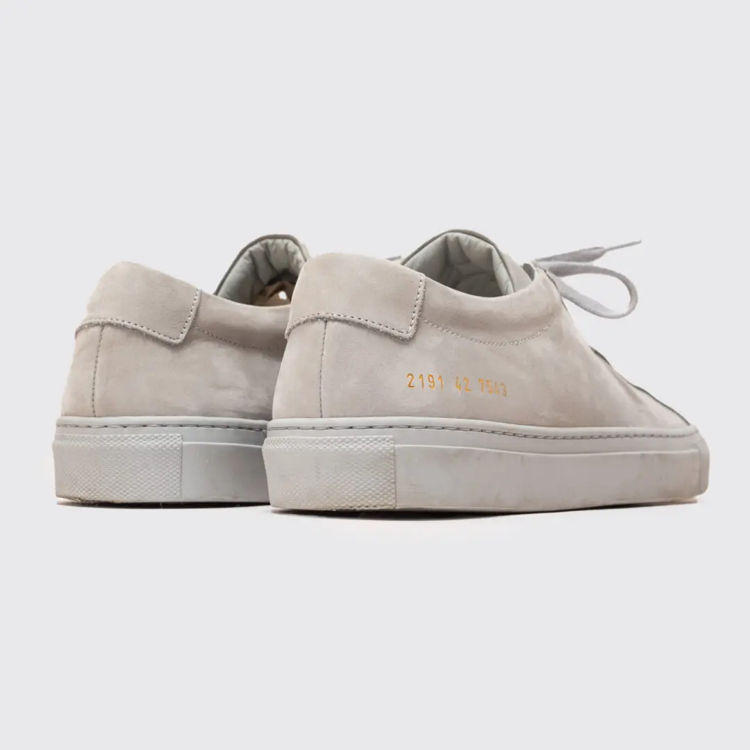 Common Projects Achilles Low Sneaker Size EU42 Gray Nubuck Shoes