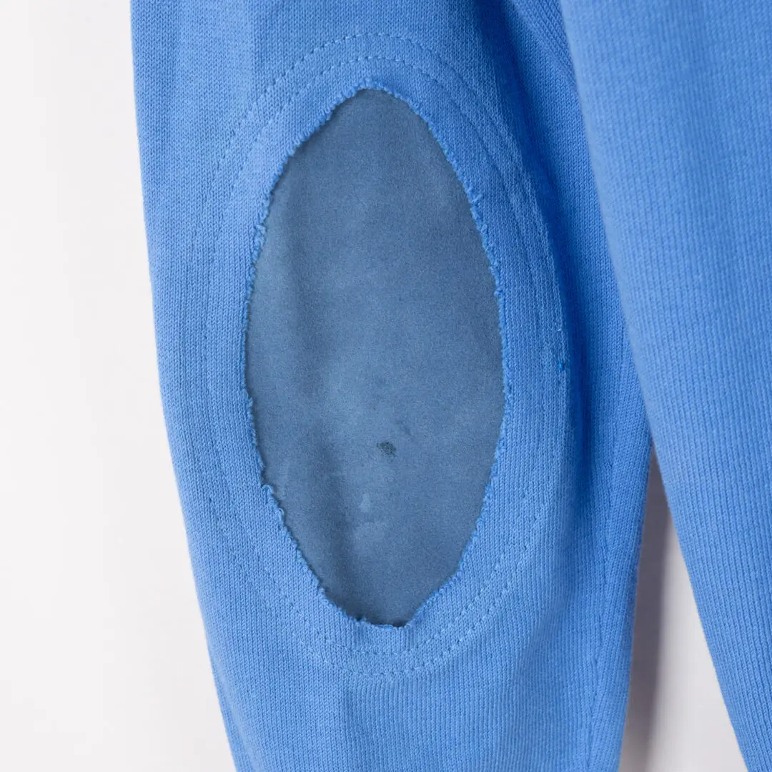 Maison Margiela Sweater Size S Men Blue Cotton Suede Elbow Patch