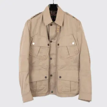 Belstaff England Belted Jacket Size EU56 Men Beige Cotton Nylon 4