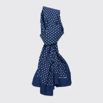 RRL Ralph Lauren Polka Dot Scarf Navy True Indigo Made in Japan