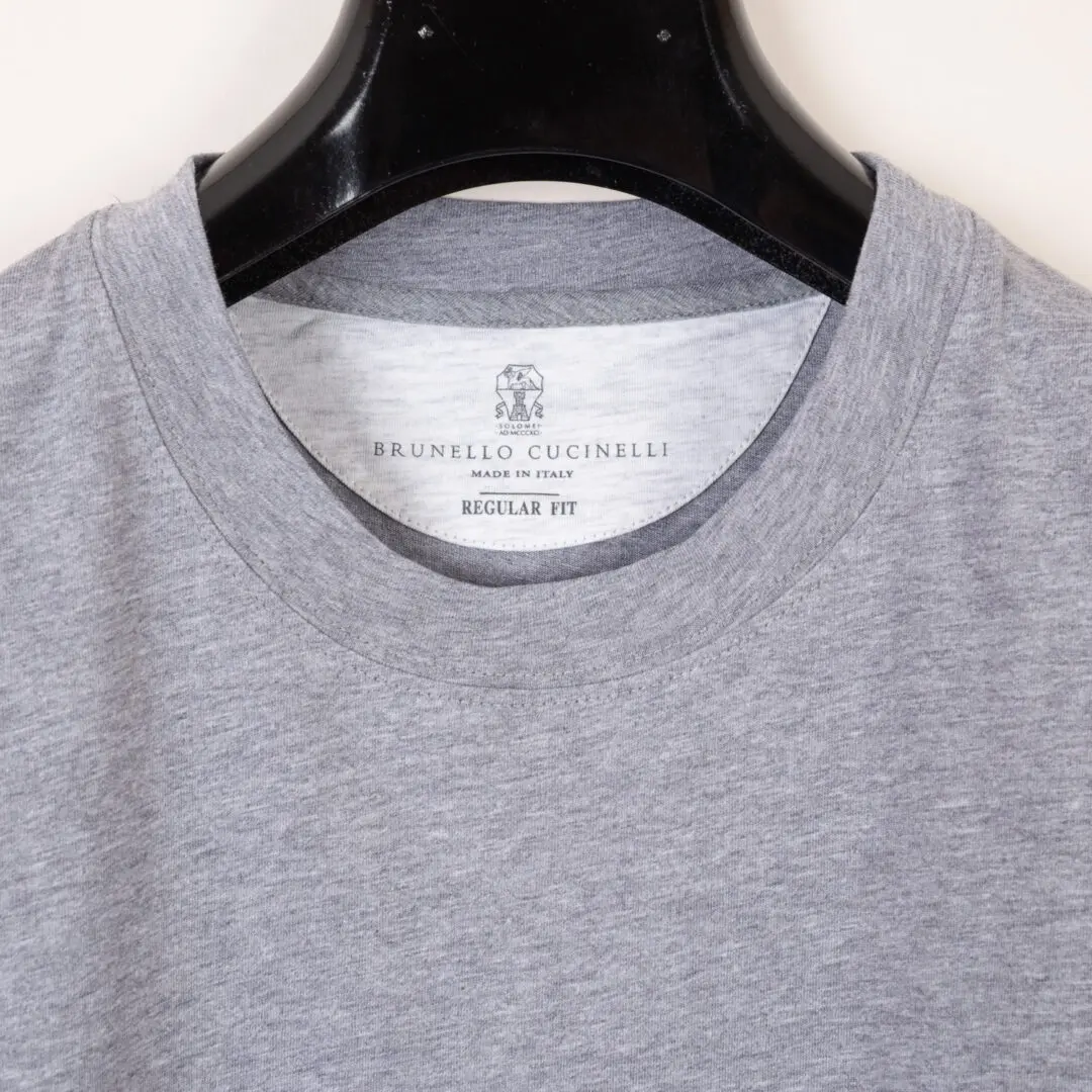 Brunello Cucinelli T-Shirt Size EU52 Regular Fit Gray Crewneck