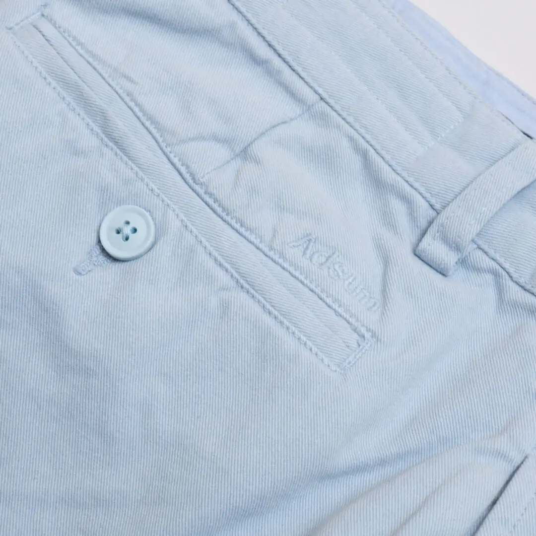 Adsum Pants Light Blue Size XL Men Cotton Pleated Cuffed Chino