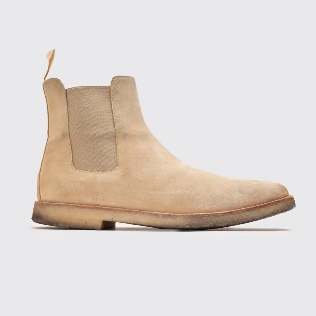 Common Projects Chelsea Boot Size EU43 Beige Suede Crepe Sole