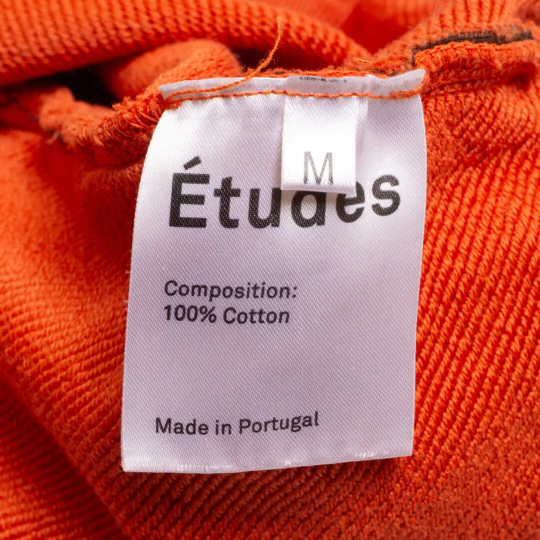 Etudes Studios Racing Camo Print Shorts Size M Orange Terry Cotton