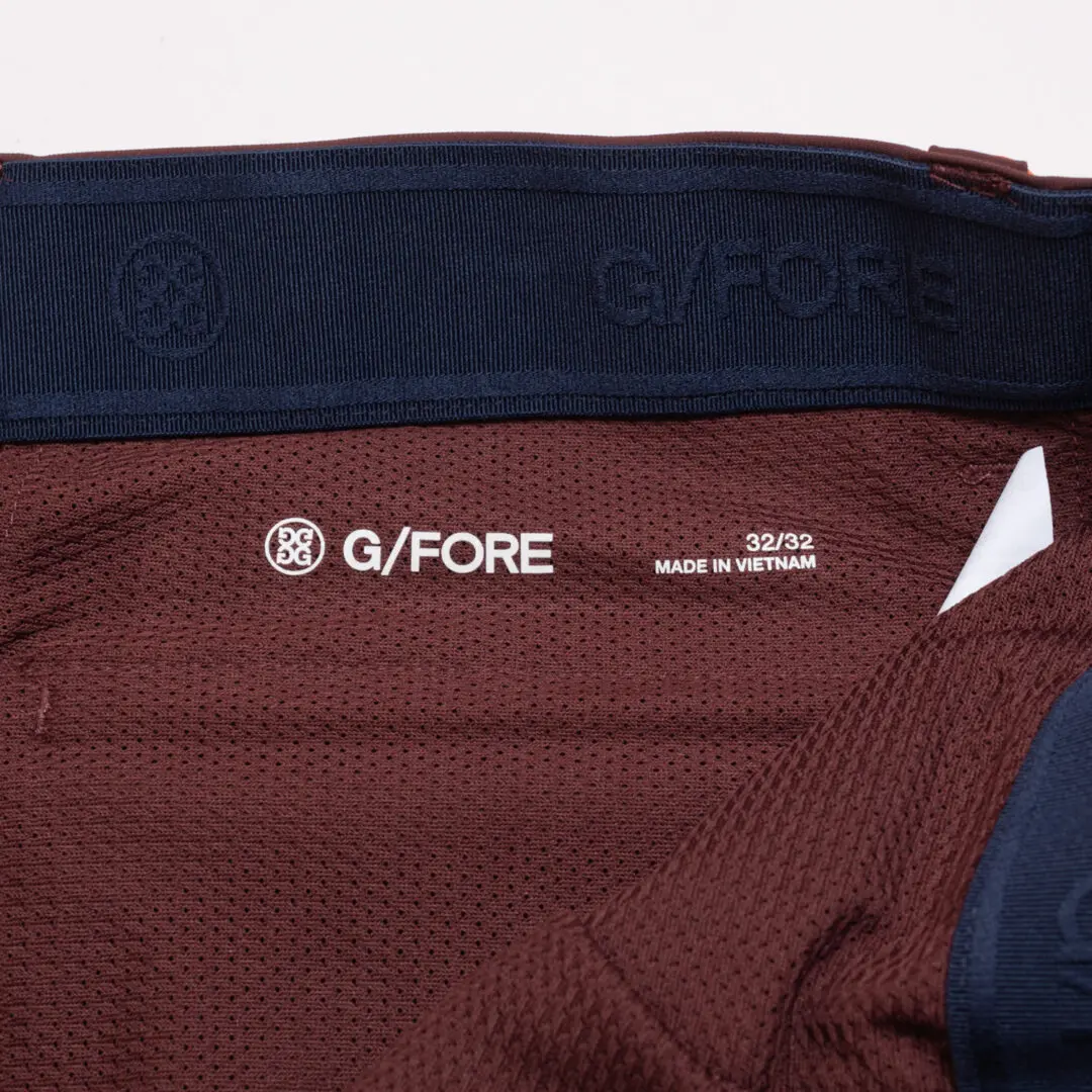 G/Fore W32 Warp Knit Straight Leg Tech Golf Pant Burgundy Red