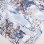 Isaia Napoli Swim Shorts Size M Blue White Capri Italy Landmarks