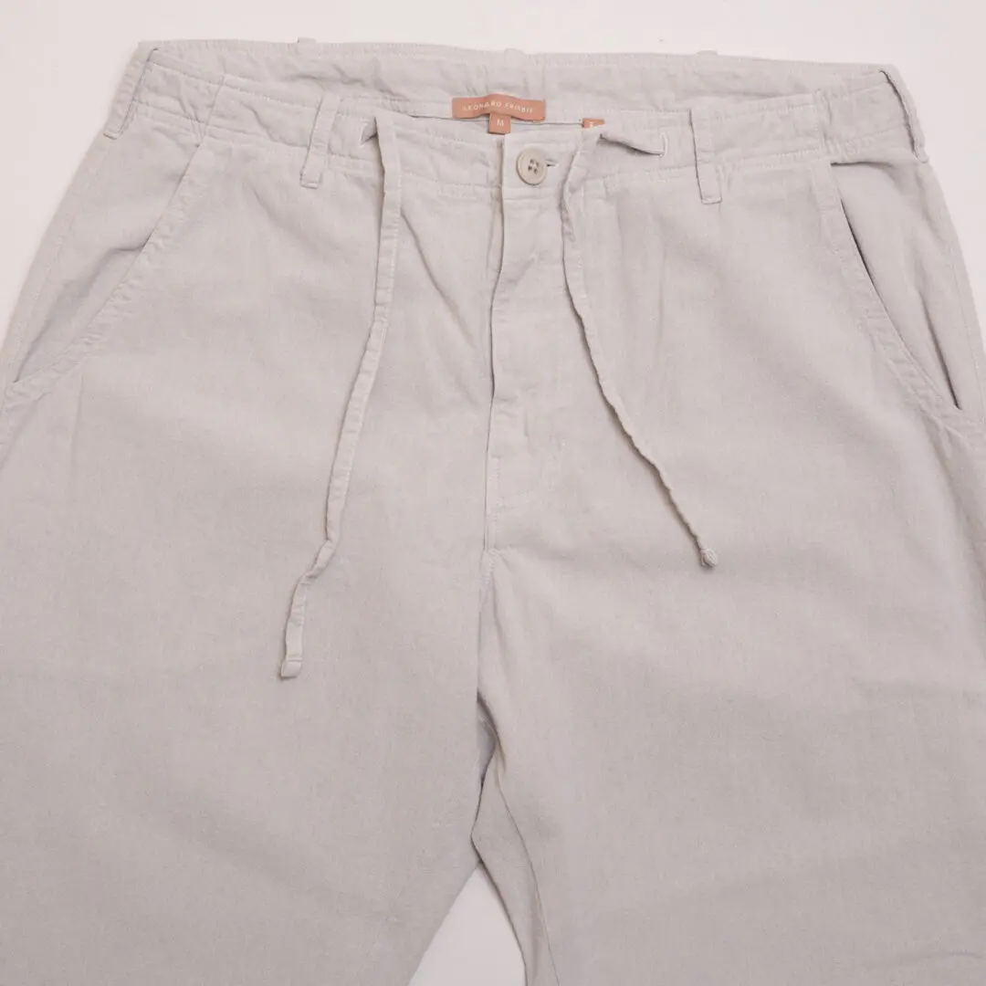 Leonard Frisbie Skinner Pant Size M Sand Grey Casual Drawstring