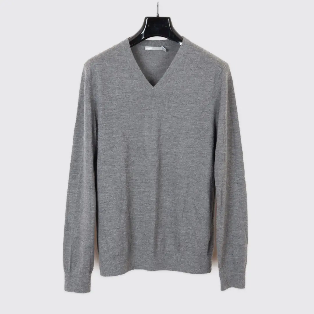 Vince Pewter Gray Size S Men Light Cashmere V Neck Sweater