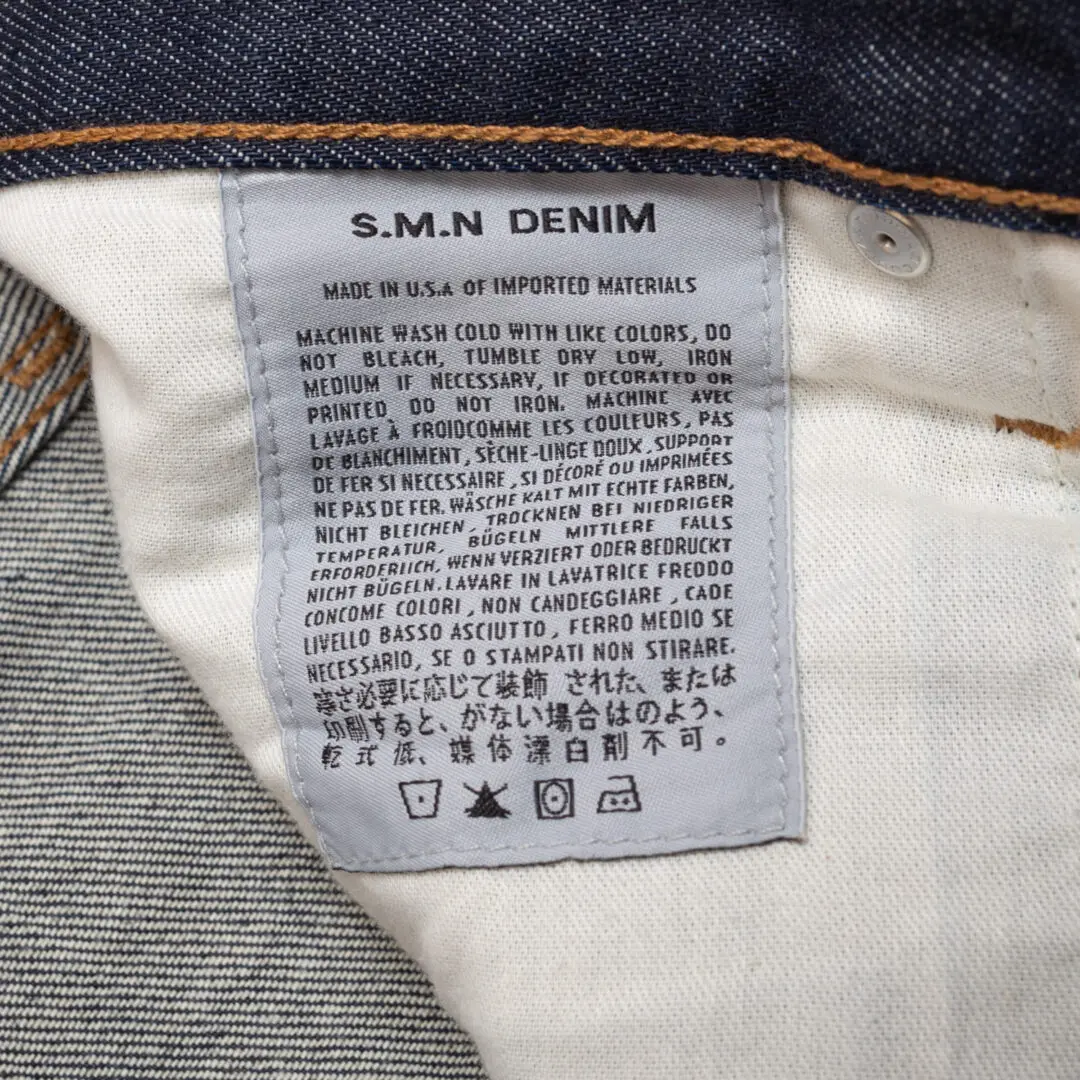 S.M.N. Studio Jean W31 Men the Finn Tapered Slim Stretch Selvedge