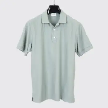 Handvaerk Men Polo Shirt Size M Sage Green Pima Cotton Mesh 4