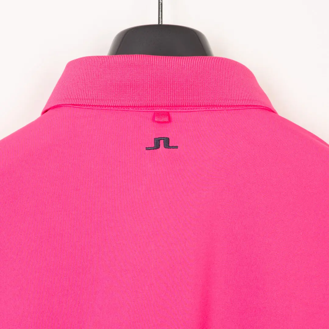 J.Lindeberg Tour Tech Reg Fit Polo Size L Men Bright Pink S/S