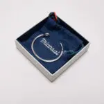 Miansai Fish Hook Cuff Bracelet Size S Polished Sterling Silver