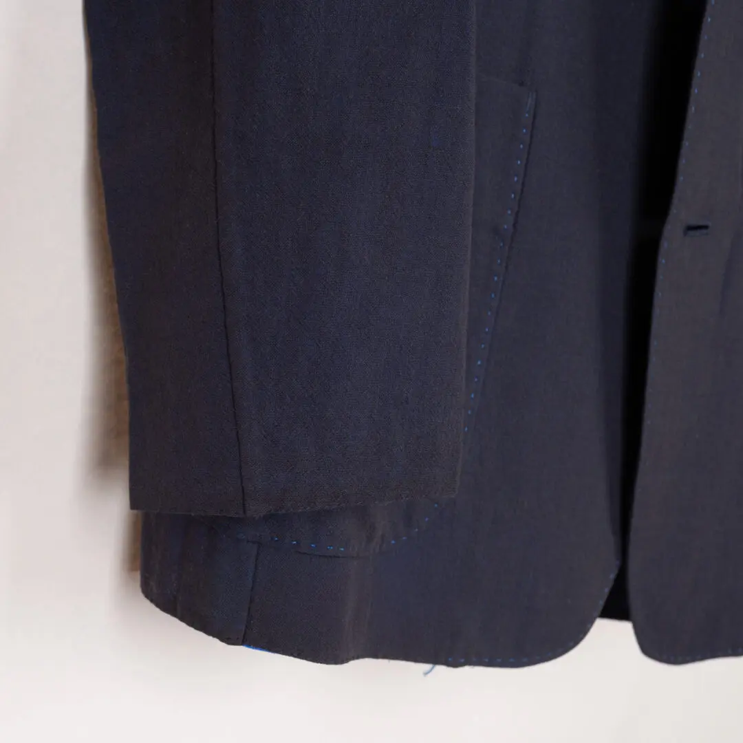 Issey Miyake Suit Size 2 (JP) Navy Blue Soft Shoulder Wool Blend