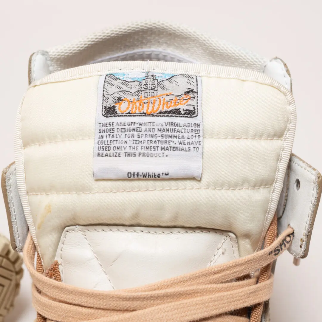 Off-White 3.0 Cup Sole Sneaker Size 11 (EU44) White Beige High Top