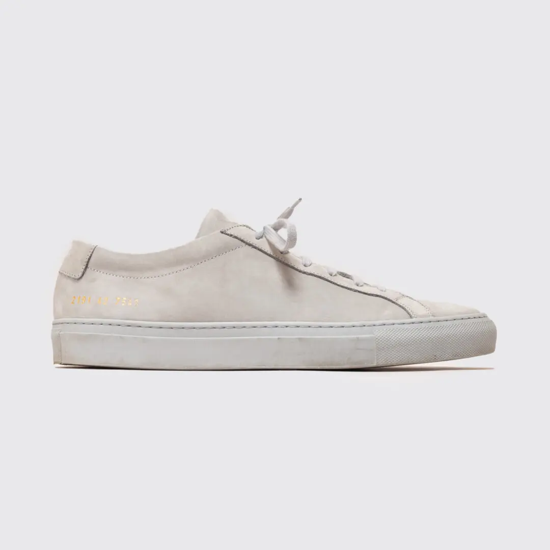 Common Projects Achilles Low Sneaker Size EU42 Gray Nubuck Shoes